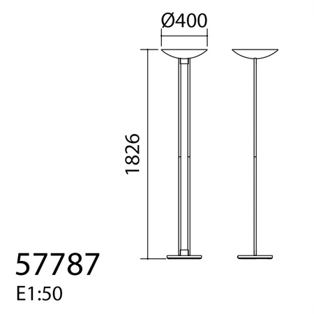 Lampa podłogowa FIRA nikiel czarny matowy 3xE27