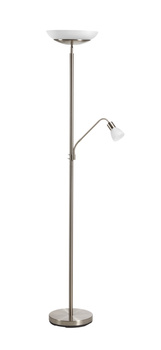 Lampa podłogowa SARA chrom matowy 2xE27 +1xE14