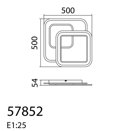 Lampa sufitowa PLUNI LED 65W 50cm CCT 3 barwy, pilot, ściemnianie