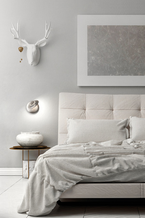 Lampa ścienna ZENIT nikiel mat LED 7W 3000K ściemnialna z włącznikiem