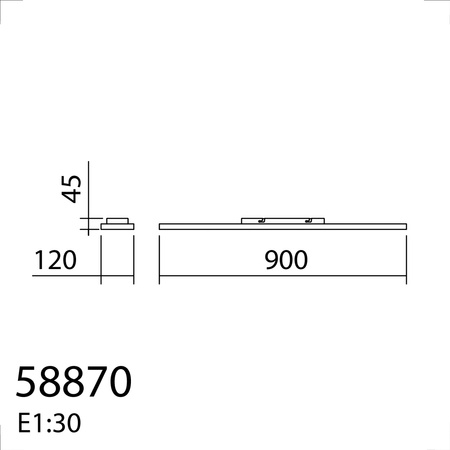Lampa sufitowa SOLID biały 35W 3600lm 90x12cm 4000K