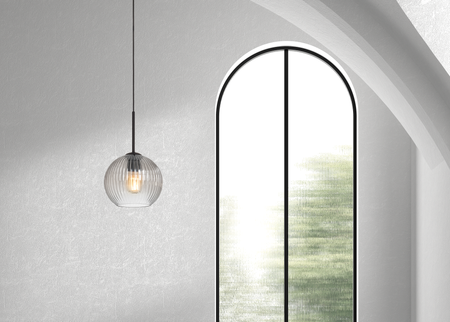 Lampa wisząca CANICA czarny, szkło transparentne Ø20 E27