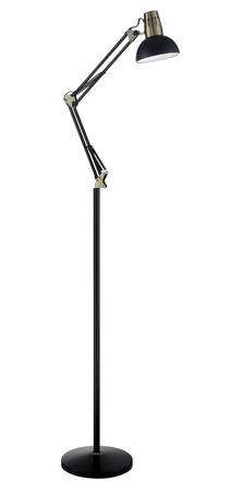Lampa podłogowa ARTIC czarny mat, mosiądz antyczny 1xE27