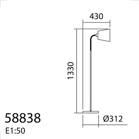 Lampa podłogowa LOLY czarny 1xE27 abażur biały
