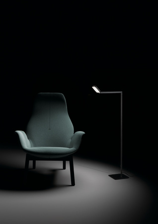 Lampa podłogowa FINESS czarny mat LED 6W 3000K ściemnialna, regulowana