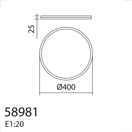 Lampa sufitowa OSONA biały LED 32W+8W Ø40 CCT 3000-4000-5000K (przód), tył 3000K (zmienna moc)