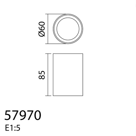 Oprawa natynkowa GALILEO S czarny mat 1xGU10 ø60x85mm