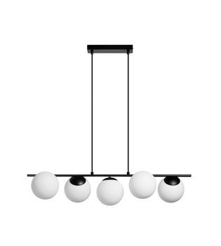 Lampa wisząca RONDO czarny mat 5xE27 Ø15cm