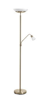 Lampa podłogowa SARA mosiądz antyczny 2xE27 +1xE14