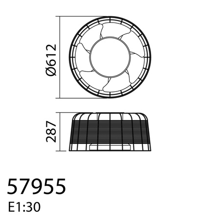 Wentylator MARA naturalny Ø61 DC 30W LED 24W CCT zmienna barwa , pilot