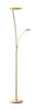 Lampa podłogowa ZENIT mosiądz mat LED 30W+10W+7W 3000K ściemnialna