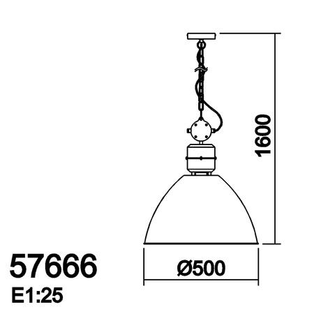 Lampa wisząca ERIKA biały ø500mm 1xE27