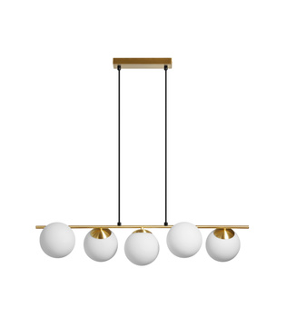 Lampa wisząca RONDO mosiądz mat 5xE27 Ø15cm