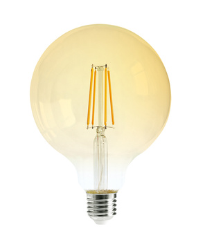 Żarówka LED G125 E27 8W 2700K filament bursztynowa