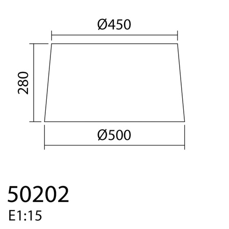 Abażur tkanina kremowy ø450mm (pasuje do 58063)
