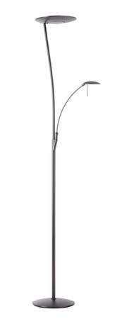 Lampa podłogowa ZENIT nikiel czarny matowy LED 30W+10W+7W 3000K ściemnialna