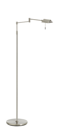 Lampa podłogowa LITE nikiel mat LED 10W 3000K regulowana wysokość, ściemnialna, wychylna