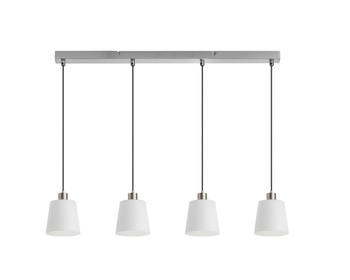 Lampa wisząca DEKO chrom matowy 4xE27 szklany klosz