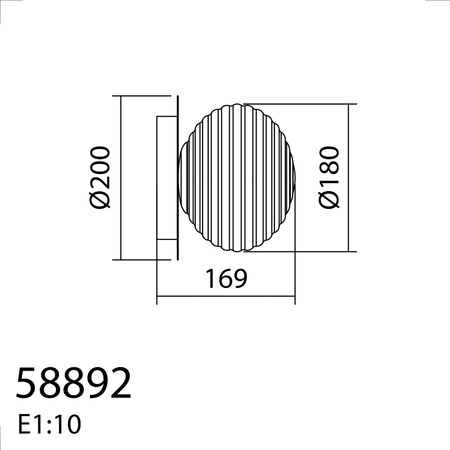 Lampa ścienna CIAO mosiądz mat 1XE27 Ø18
