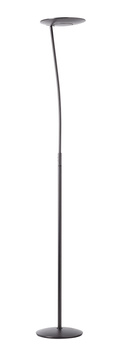 Lampa podłogowa ZENIT S nikiel czarny matowy LED 30+10W 3000K ściemnialna