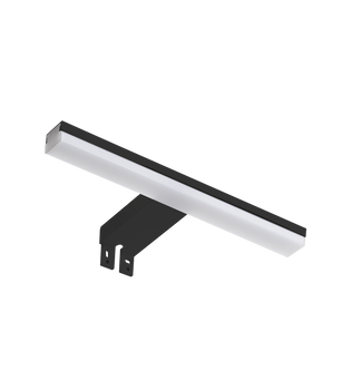 Lampa łazienkowa TIWALL KIT (uchwyt lustro/ściana/szafka) czarny mat LED 8W 300mm 4000K IP44
