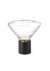 Lampa stołowa DELTA czarny mat E27 szkło transparentne