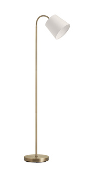 Lampa podłogowa LOLY mosiądz antyczny 1xE27 abażur kremowy