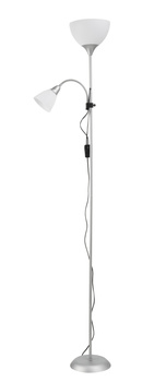 Lampa podłogowa BOWL E27+E14 srebrny