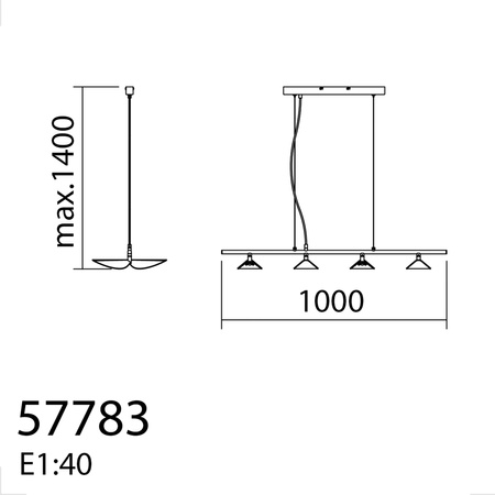Lampa wisząca SENDA biały mat LED 4x7W 3000K