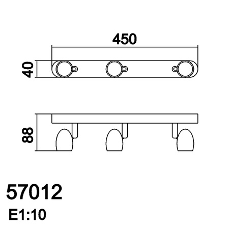 Lampa sufitowa OUVI 3xGU10 biały