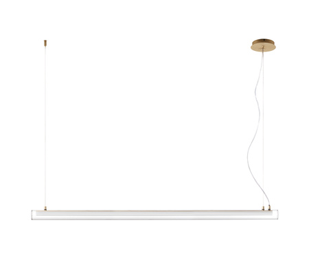 Lampa wisząca OSLO mosiądz mat LED 32W 3000K szkło transparentne, ściemnialna