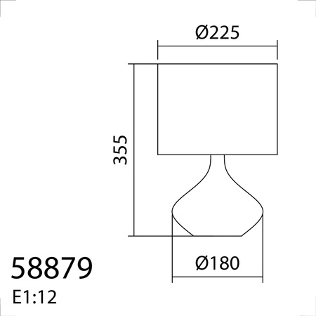 Lampa stołowa ORIANA dymiony E27 abażur biały