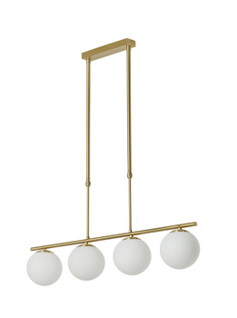 Lampa wisząca RONDA mosiądz mat 4xE27 śr. klosza 15cm