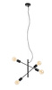 Lampa wisząca ATENEA czarny 4xE27