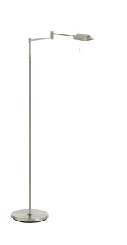 Lampa podłogowa LITE nikiel mat LED 10W 3000K regulowana wysokość, ściemnialna, wychylna