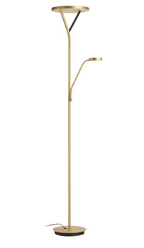 Lampa podłogowa PLANA mosiądz mat 40W+6W ściemnialna