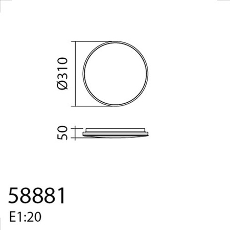Lampa sufitowa CORI biały 24W Ø31cm 3000K 2500lm