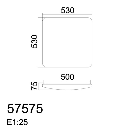 Plafon ERAS LED 55W 4000K 53x53cm biały