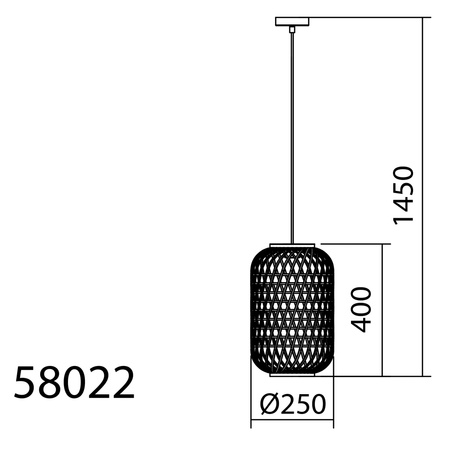 Lampa wisząca INDIA Ø24,5 naturalny 1xE27