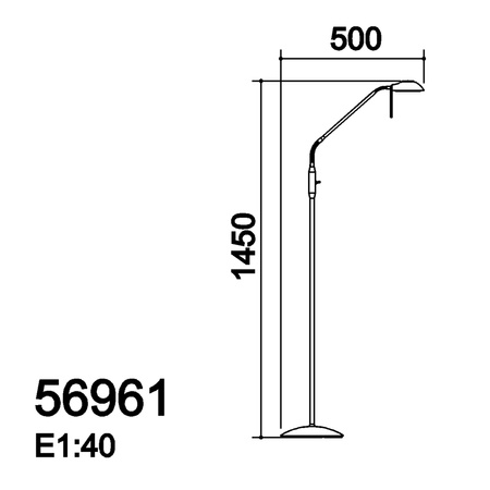 Lampa podłogowa DYLE chrom matowy LED 6W 3000K 500lm