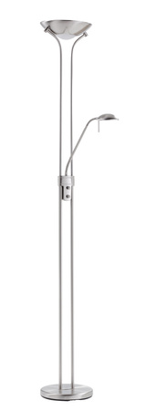 Lampa podłogowa DINA chrom matowy LED 3000K 18W+5W ściemniana