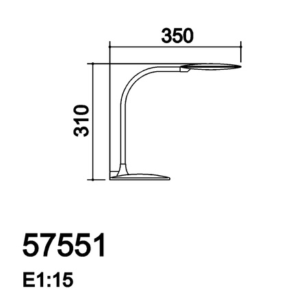 Lampa stołowa BET czarny LED 6,5W 4000K 530lm ściemnianie dotykowe 3 tryby, elastyczna