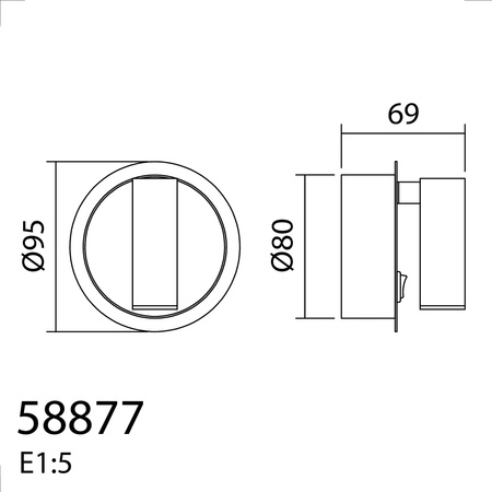 Lampa ścienna FOCUS biały 3W 3000K akumulatorowa, ładowana USB C, mocowanie magnetyczne