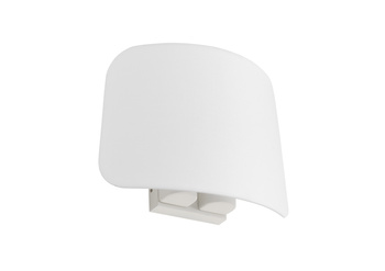 Lampa ścienna ELEA biały mat 2xE27 biały klosz z tkaniny