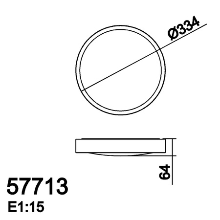 Plafon ASLI mosiądz antyczny LED 24W 335mm 4000K