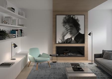 Lampa podłogowa KAI czarny E27