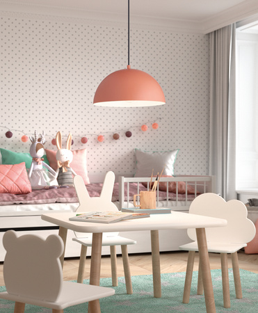 Lampa wisząca GOKO koralowy Ø30cm 1xE27