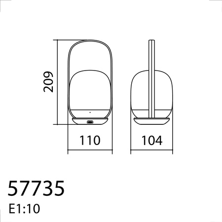 Lampa stołowa NIN biały 5W CCT zmienna barwa, ściemnianie, akumulatorowa przenośna