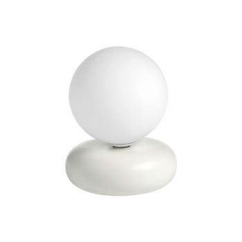 Lampa stołowa OLIVIA biały 1xG9 ceramiczna, szklany klosz