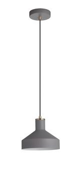 Lampa wisząca RITA szary, mosiądz antyczny Ø210 1xE27